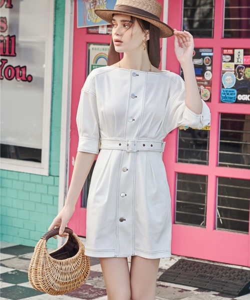 EIMY ISTOIRE（エイミーイストワール）の「ハンドステッチピクニックバッグ（かごバッグ・レディース・ホワイト/ベージュ/ブラック・FREE）」の10枚目の写真