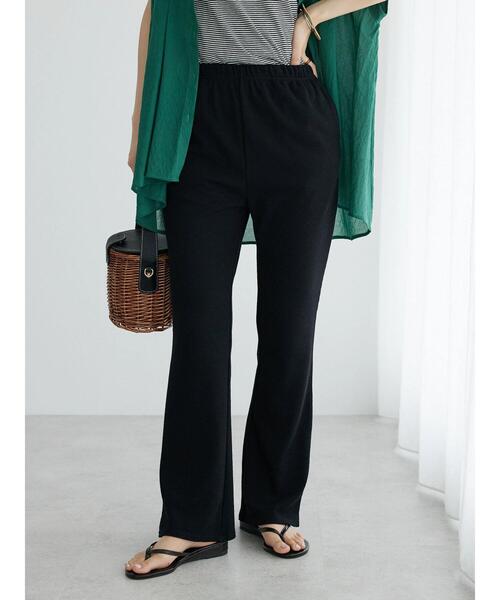 CRAFT STANDARD BOUTIQUE(クラフトスタンダードブティック)の「ワッフルフレアパンツ(その他パンツ・レディース・ブラック/ナチュラル・M/L)」の6枚目の写真