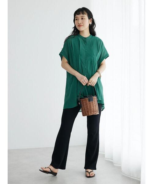 CRAFT STANDARD BOUTIQUE(クラフトスタンダードブティック)の「ワッフルフレアパンツ(その他パンツ・レディース・ブラック/ナチュラル・M/L)」の7枚目の写真