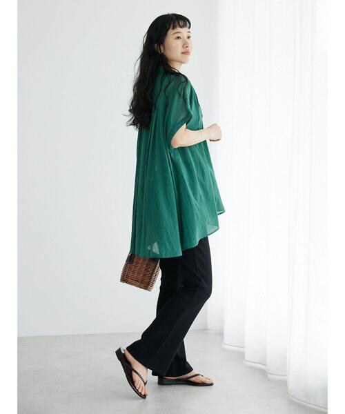 CRAFT STANDARD BOUTIQUE(クラフトスタンダードブティック)の「ワッフルフレアパンツ(その他パンツ・レディース・ブラック/ナチュラル・M/L)」の8枚目の写真