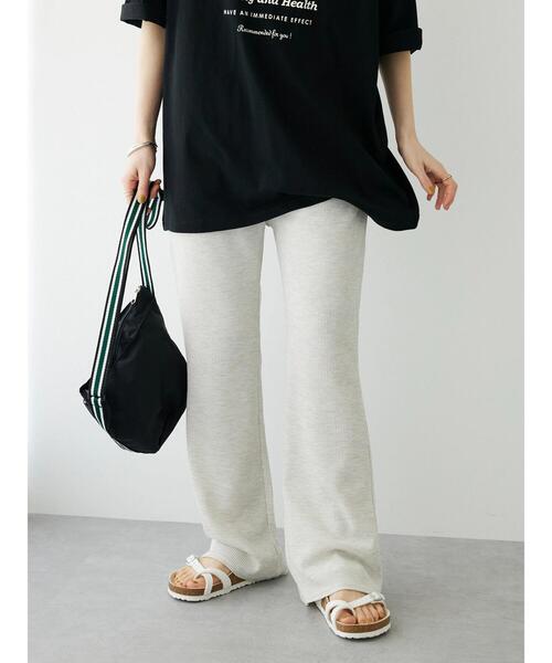 CRAFT STANDARD BOUTIQUE(クラフトスタンダードブティック)の「ワッフルフレアパンツ(その他パンツ・レディース・ブラック/ナチュラル・M/L)」の10枚目の写真