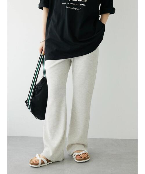 CRAFT STANDARD BOUTIQUE(クラフトスタンダードブティック)の「ワッフルフレアパンツ(その他パンツ・レディース・ブラック/ナチュラル・M/L)」の11枚目の写真