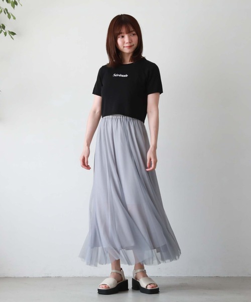 archives（アルシーヴ）の「刺繍ロゴコンパクトニット（ニット/セーター・レディース・ブラック/オフホワイト/ホワイト×ブラック/ホワイト×グレー・MEDIUM）」の12枚目の写真