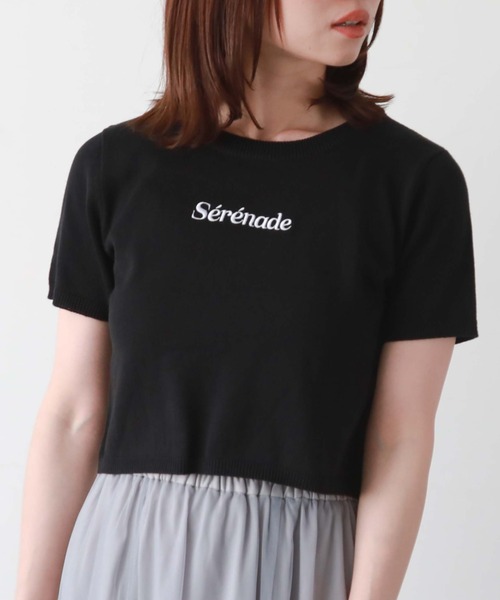 archives（アルシーヴ）の「刺繍ロゴコンパクトニット（ニット/セーター・レディース・ブラック/オフホワイト/ホワイト×ブラック/ホワイト×グレー・MEDIUM）」の21枚目の写真