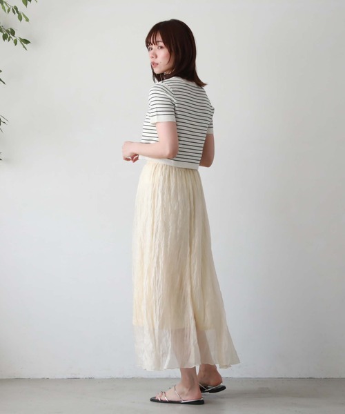 archives（アルシーヴ）の「刺繍ロゴコンパクトニット（ニット/セーター・レディース・ブラック/オフホワイト/ホワイト×ブラック/ホワイト×グレー・MEDIUM）」の13枚目の写真