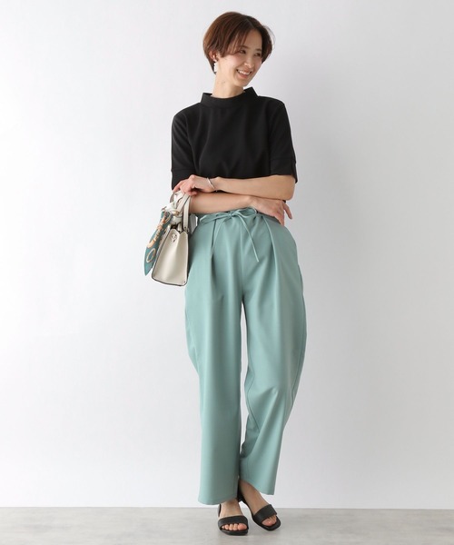 LEPSIM（レプシィム）の「リボンイージ－ワイドパンツ　192675（スラックス・レディース・ブラック/ライトグリーン/グレイッシュベージュ・FREE）」の9枚目の写真