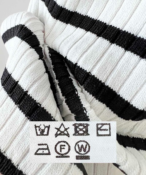 PICCIN（ピッチン）の「パール付きワイドリブ5分袖ニット（ニット/セーター・レディース・イエロー/ブラック/ピンク・M）」の5枚目の写真