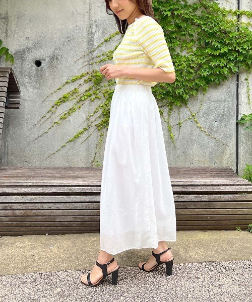 PICCIN（ピッチン）の「パール付きワイドリブ5分袖ニット（ニット/セーター・レディース・イエロー/ブラック/ピンク・M）」の17枚目の写真