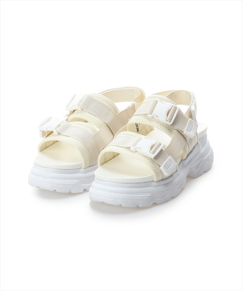 REDYAZEL（レディアゼル）の「厚底スポーツサンダル（サンダル・レディース・ブラック/ベージュ・SMALL/MEDIUM/LARGE）」の2枚目の写真