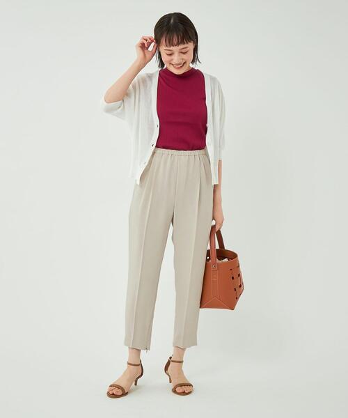 green label relaxing(グリーンレーベルリラクシング)の「メルティ タック テーパード パンツ ナチュラル -マシンウォッシャブル・ストレッチ・防シワ- ◇No12◇(その他パンツ・レディース・ナチュラル・36/38/40)」の12枚目の写真