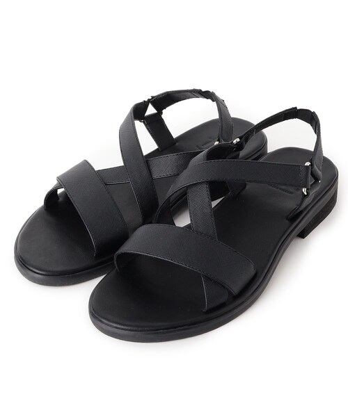 tk.TAKEO KIKUCHI（ティーケータケオキクチ）の「◆FLクロスサンダル（サンダル・メンズ・ブラック/ダークブラウン・55/65/75）」の3枚目の写真