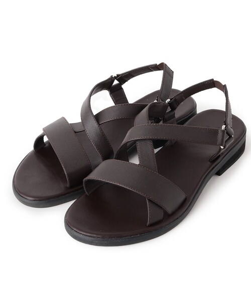 tk.TAKEO KIKUCHI（ティーケータケオキクチ）の「◆FLクロスサンダル（サンダル・メンズ・ブラック/ダークブラウン・55/65/75）」の4枚目の写真