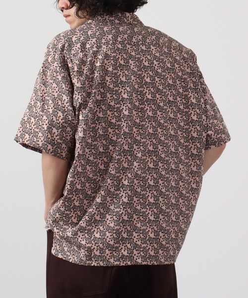 【セール】ルーズシルエット総柄プリントオープンカラーシャツ（シャツ/ブラウス）｜many men many mind（メニーメンメニーマインド）