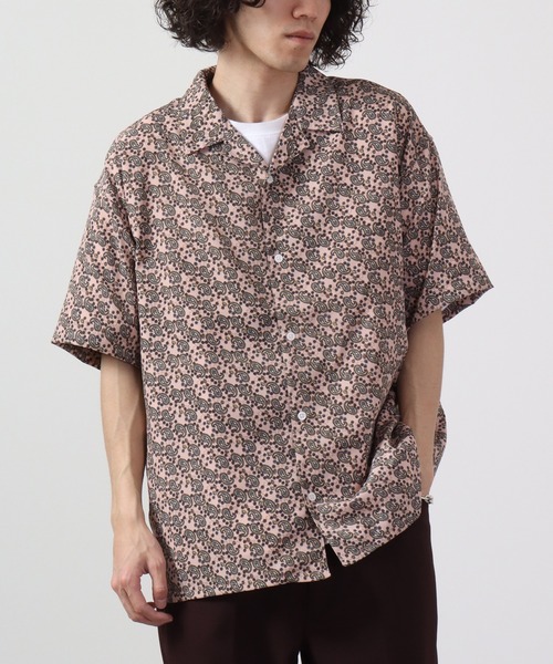 【セール】ルーズシルエット総柄プリントオープンカラーシャツ（シャツ/ブラウス）｜many men many mind（メニーメンメニーマインド）
