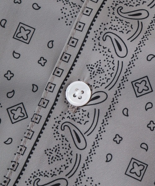 【セール】ルーズシルエット総柄プリントオープンカラーシャツ（シャツ/ブラウス）｜many men many mind（メニーメンメニーマインド）