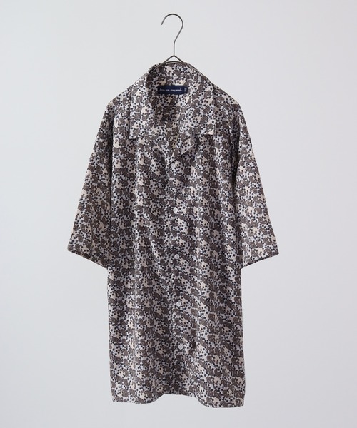 【セール】ルーズシルエット総柄プリントオープンカラーシャツ（シャツ/ブラウス）｜many men many mind（メニーメンメニーマインド）