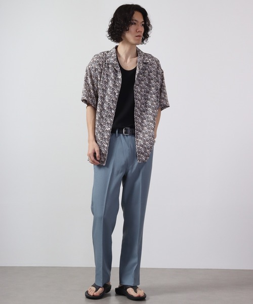 【セール】ルーズシルエット総柄プリントオープンカラーシャツ（シャツ/ブラウス）｜many men many mind（メニーメンメニーマインド）