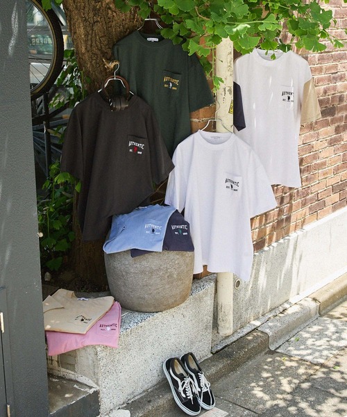 MONO-MART（モノマート）の「U.S. POLO ASSN. /ユーエスポロアッスン 別注 ロゴ刺繍 ビッグシルエットポケット半袖Tシャツ（Tシャツ/カットソー・レディース・ベージュ/ネイビー/ホワイト/ピンク/ブラック/ホワイト系/グレイッシュブルー/ダークグリーン/チャコールグレー/オートミール/ボルドー/ライトグリーン・M/L）」の17枚目の写真