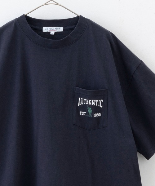 【未使用】U.S. POLO ASSN M 撥水性 ロゴ ユニセックス CPCM tシャツ 「U.S. POLO ASSN.」裏毛ハーフジッププルオーバー