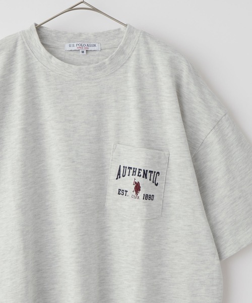【未使用】U.S. POLO ASSN M 撥水性 ロゴ ユニセックス CPCM tシャツ 「U.S. POLO ASSN.」裏毛ハーフジッププルオーバー