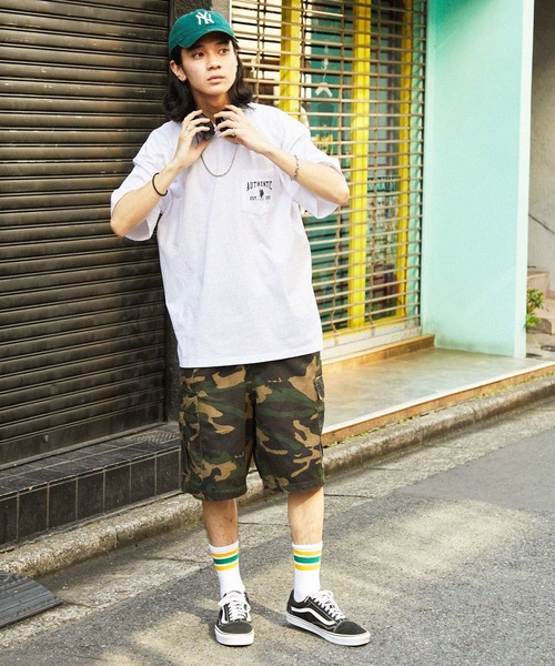 MONO-MART（モノマート）の「U.S. POLO ASSN. /ユーエスポロアッスン 別注 ロゴ刺繍 ビッグシルエットポケット半袖Tシャツ（Tシャツ/カットソー・レディース・ベージュ/ネイビー/ホワイト/ピンク/ブラック/ホワイト系/グレイッシュブルー/ダークグリーン/チャコールグレー/オートミール/ボルドー/ライトグリーン・M/L）」の19枚目の写真