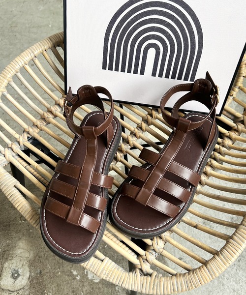 Futier land（フューティアランド）の「厚底オープントゥグルカサンダル（サンダル・レディース・ブラック/ブラウン・36/37/38/39/40）」の2枚目の写真