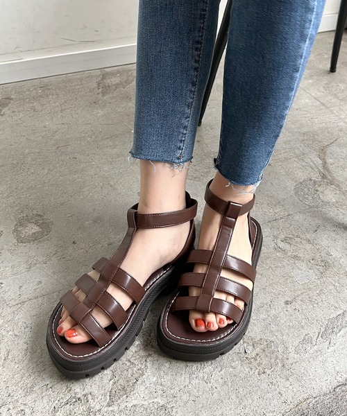 Futier land（フューティアランド）の「厚底オープントゥグルカサンダル（サンダル・レディース・ブラック/ブラウン・36/37/38/39/40）」の8枚目の写真