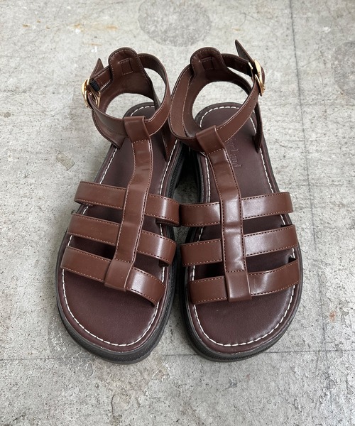 Futier land（フューティアランド）の「厚底オープントゥグルカサンダル（サンダル・レディース・ブラック/ブラウン・36/37/38/39/40）」の5枚目の写真