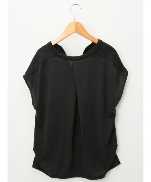 MARBLE WALTS（マーブルワルツ）の「【異素材切替】マーブルワルツ/MARBLE WALTS ハイブリッド 抜き衿 半袖プルオーバー（Tシャツ/カットソー・レディース・ベージュ/ブラック/ピンク系その他/ホワイト・MEDIUM/LARGE）」の19枚目の写真