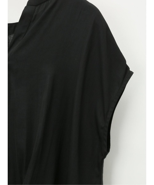 MARBLE WALTS（マーブルワルツ）の「【異素材切替】マーブルワルツ/MARBLE WALTS ハイブリッド 抜き衿 半袖プルオーバー（Tシャツ/カットソー・レディース・ベージュ/ブラック/ピンク系その他/ホワイト・MEDIUM/LARGE）」の20枚目の写真