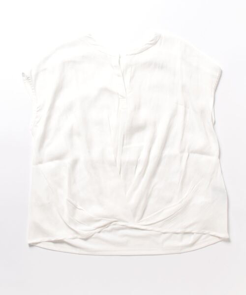 MARBLE WALTS（マーブルワルツ）の「【異素材切替】マーブルワルツ/MARBLE WALTS ハイブリッド 抜き衿 半袖プルオーバー（Tシャツ/カットソー・レディース・ベージュ/ブラック/ピンク系その他/ホワイト・MEDIUM/LARGE）」の9枚目の写真