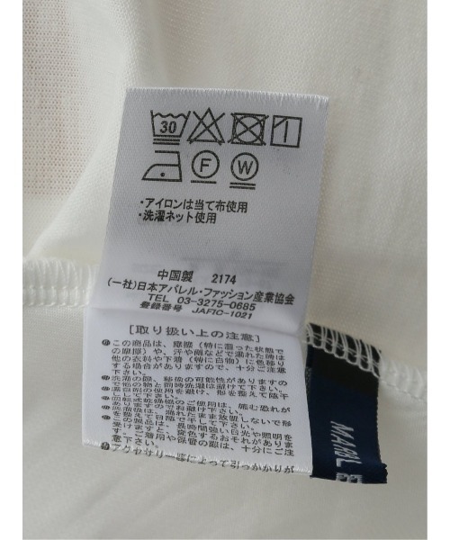 MARBLE WALTS（マーブルワルツ）の「【異素材切替】マーブルワルツ/MARBLE WALTS ハイブリッド 抜き衿 半袖プルオーバー（Tシャツ/カットソー・レディース・ベージュ/ブラック/ピンク系その他/ホワイト・MEDIUM/LARGE）」の12枚目の写真