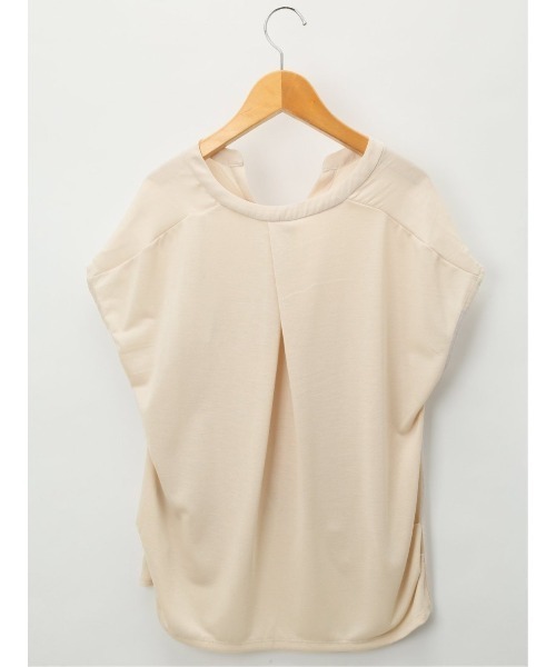 MARBLE WALTS（マーブルワルツ）の「【異素材切替】マーブルワルツ/MARBLE WALTS ハイブリッド 抜き衿 半袖プルオーバー（Tシャツ/カットソー・レディース・ベージュ/ブラック/ピンク系その他/ホワイト・MEDIUM/LARGE）」の14枚目の写真