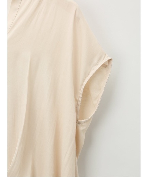 MARBLE WALTS（マーブルワルツ）の「【異素材切替】マーブルワルツ/MARBLE WALTS ハイブリッド 抜き衿 半袖プルオーバー（Tシャツ/カットソー・レディース・ベージュ/ブラック/ピンク系その他/ホワイト・MEDIUM/LARGE）」の15枚目の写真