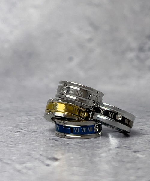 SBG(エスビー)の「SBG ローマ数字ストーンデザインピアス(ピアス(片耳用)・メンズ・シルバー×ブラック/シルバー×ブルー/シルバー×ゴールド/シルバー・FREE)」の11枚目の写真