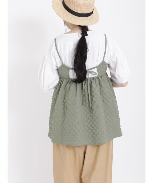 Samansa Mos2（サマンサ モスモス）の「◎ジャカードキャミブラウス（シャツ/ブラウス・レディース・カーキ/ブラック/オフホワイト・F）」の6枚目の写真