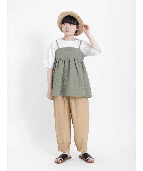 Samansa Mos2（サマンサ モスモス）の「◎ジャカードキャミブラウス（シャツ/ブラウス・レディース・カーキ/ブラック/オフホワイト・F）」の9枚目の写真