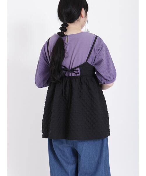 Samansa Mos2（サマンサ モスモス）の「◎ジャカードキャミブラウス（シャツ/ブラウス・レディース・カーキ/ブラック/オフホワイト・F）」の12枚目の写真