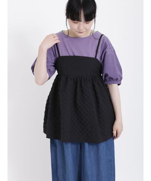 Samansa Mos2（サマンサ モスモス）の「◎ジャカードキャミブラウス（シャツ/ブラウス・レディース・カーキ/ブラック/オフホワイト・F）」の13枚目の写真