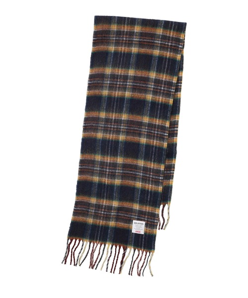 MILKFED.（ミルクフェド）の「SHAGGY PLAID STOLE（ストール/ショール・レディース・ベージュ/ネイビー/ブラック・ONE SIZE）」の5枚目の写真
