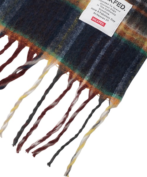 MILKFED.（ミルクフェド）の「SHAGGY PLAID STOLE（ストール/ショール・レディース・ベージュ/ネイビー/ブラック・ONE SIZE）」の7枚目の写真