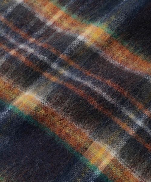 MILKFED.（ミルクフェド）の「SHAGGY PLAID STOLE（ストール/ショール・レディース・ベージュ/ネイビー/ブラック・ONE SIZE）」の8枚目の写真