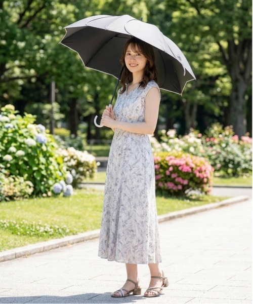 ALWAYS GOOD TIME（オルウェイズグッドタイム）の「【一級遮光・晴雨兼用】UV日傘/PARASOL/パラソル　フレラ/frella/花びら（長傘・レディース・モカ/オフホワイト/ネイビー/ラベンダー/Moca/サックスブルー/ベージュ・F）」の8枚目の写真