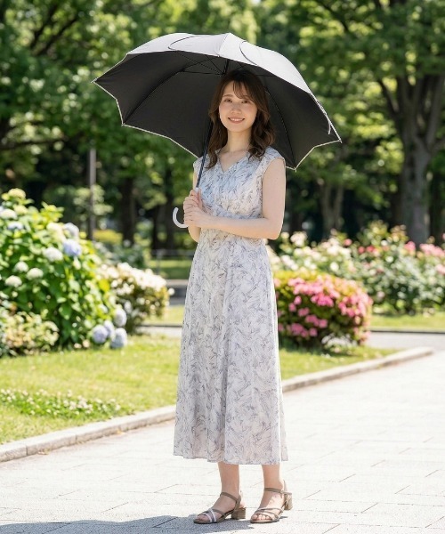 ALWAYS GOOD TIME（オルウェイズグッドタイム）の「【一級遮光・晴雨兼用】UV日傘/PARASOL/パラソル　フレラ/frella/花びら（長傘・レディース・モカ/オフホワイト/ネイビー/ラベンダー/Moca/サックスブルー/ベージュ・F）」の9枚目の写真