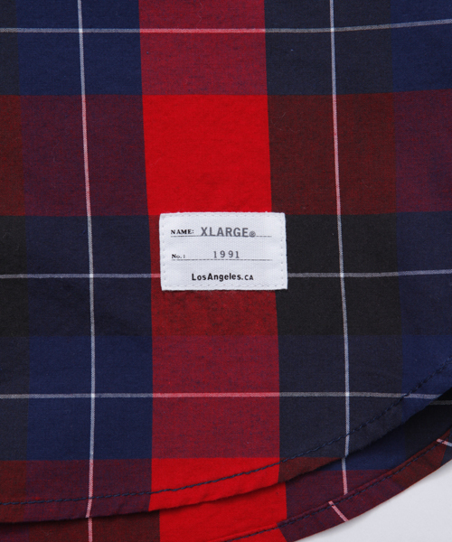 XLARGE（エクストララージ）の「S/S MADRAS CHECK SHIRT（シャツ/ブラウス・メンズ・グリーン/レッド・LARGE/X-LARGE/MEDIUM/SMALL）」の5枚目の写真
