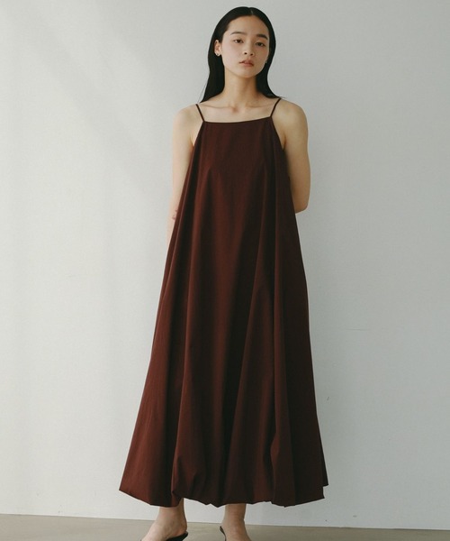 e/rm（イーアールエム）の「【e/rm】バルーンキャミドレス（ワンピース・レディース・ブラック/アイボリー/ライトグレー/ブラウン・FREE）」の4枚目の写真