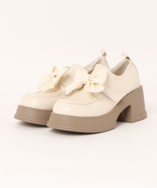 Burner(バーナー)の「【OKUOKU 0909】厚底ローファー / フロントリボン oku-shoes-702813801747-41 U(ローファー・レディース・ブラック/オフホワイト・36/38/39)」の10枚目の写真