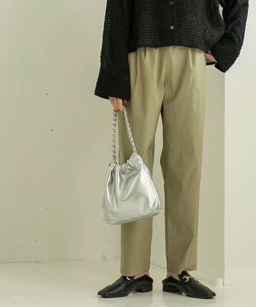 coen（コーエン）の「やみつきストレッチパンツ（その他パンツ・レディース・ネイビー/ダークグレー/ターコイズブルー/ブラック/ベージュ・S/M/L）」の6枚目の写真