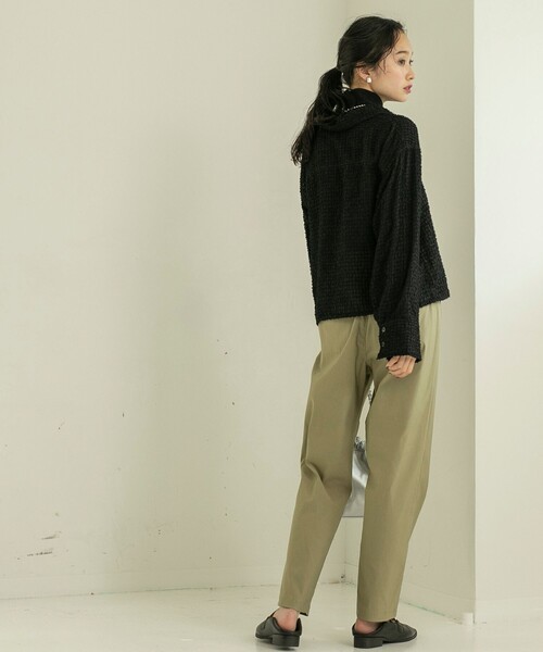 coen（コーエン）の「やみつきストレッチパンツ（その他パンツ・レディース・ネイビー/ダークグレー/ターコイズブルー/ブラック/ベージュ・S/M/L）」の9枚目の写真