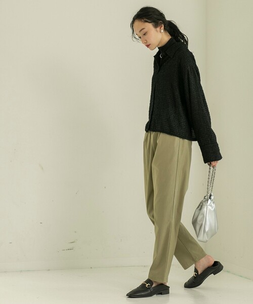 coen（コーエン）の「やみつきストレッチパンツ（その他パンツ・レディース・ネイビー/ダークグレー/ターコイズブルー/ブラック/ベージュ・S/M/L）」の10枚目の写真